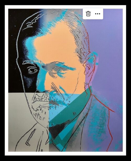 ANDY WARHOL- "FREUD"- Jews Suite-Trial Proof-with diamond dust.