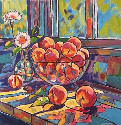Frankie Duru - "Peaches By The Window", a unique painting